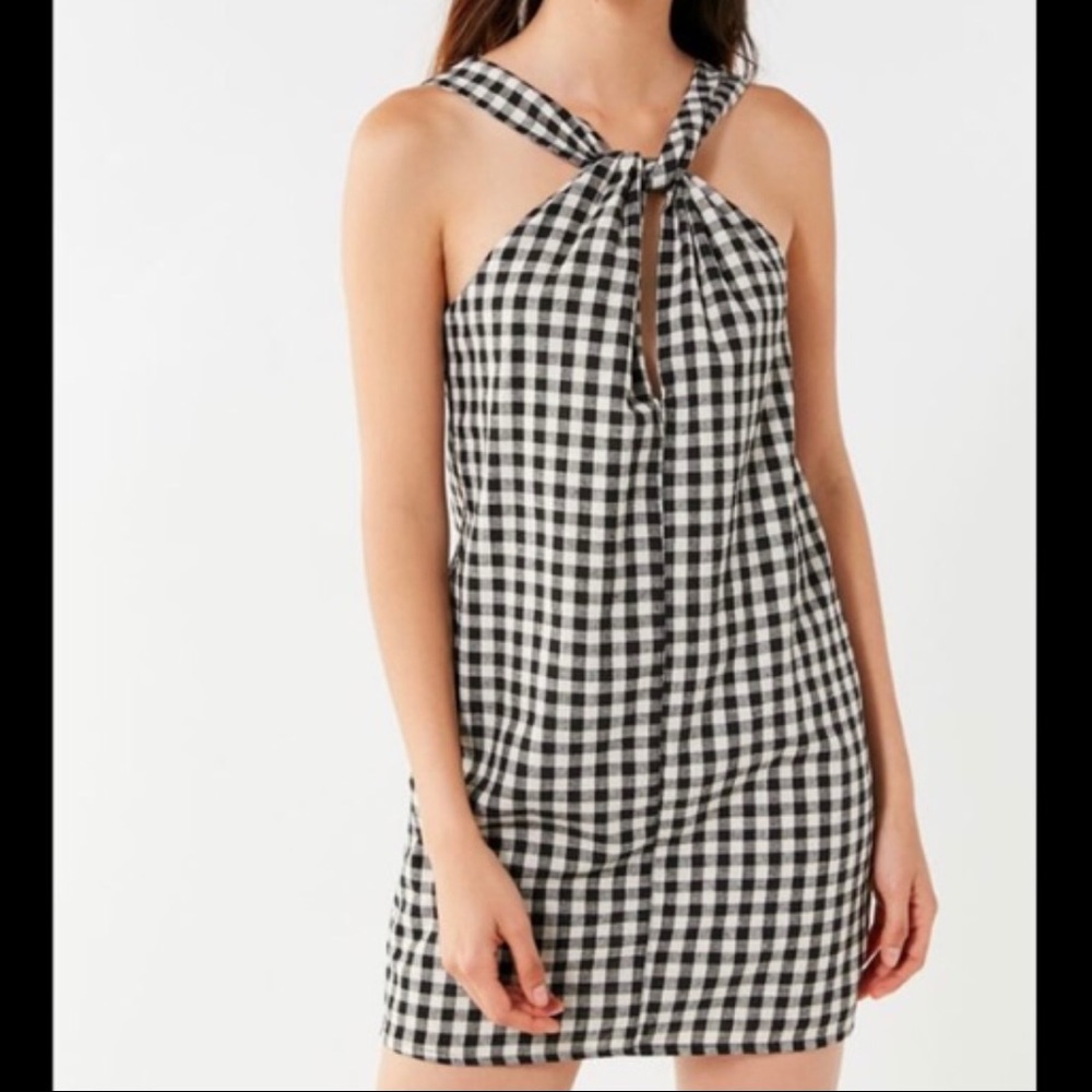 UO Heartloom checkered halter dress